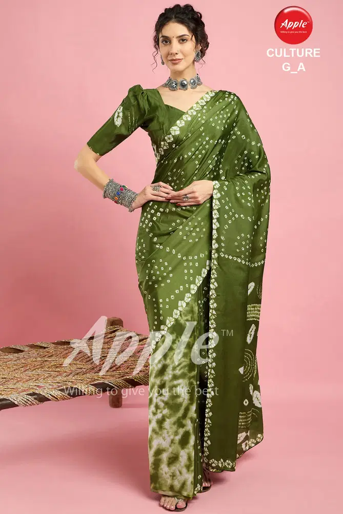 Culture G By Apple French Crape Sarees Wholesale Shop In Surat